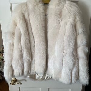 White fur coat